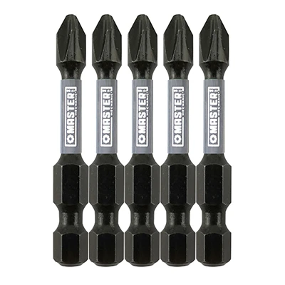Impact Power Bit, Phillips #2, 2 In., 5-Pk.