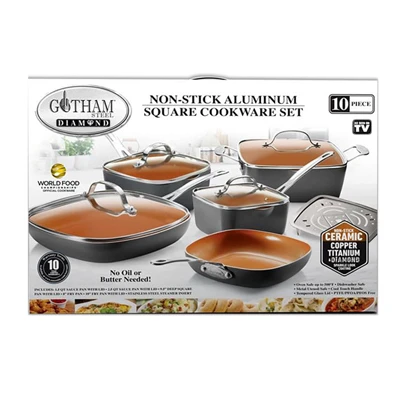 Gotham Steel Diamond Cookware Set, 10-Pc.