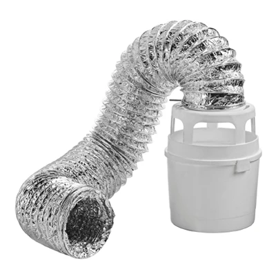 Indoor Dryer Lint Trap Kit, 5 Feet Long With Clamps