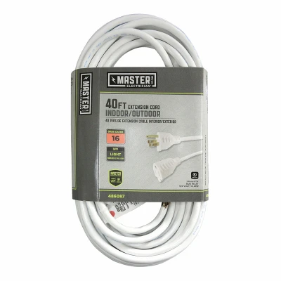 Yardmaster 40-foot White Outdoor Extension Cord 16/3