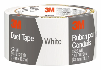 3M Heavy‑Duty White Duct Tape – 20‑Yard Roll, 1.9‑Inch Width