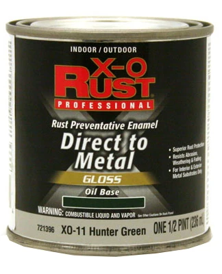 Premium Anti-Rust Oil-Base Enamel, Hunter Green Gloss, 1/2 Pt.