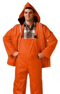 Comfort-Tuff Blaze Orange Jacket/Bib Overall Complete Rainsuit, XXXL
