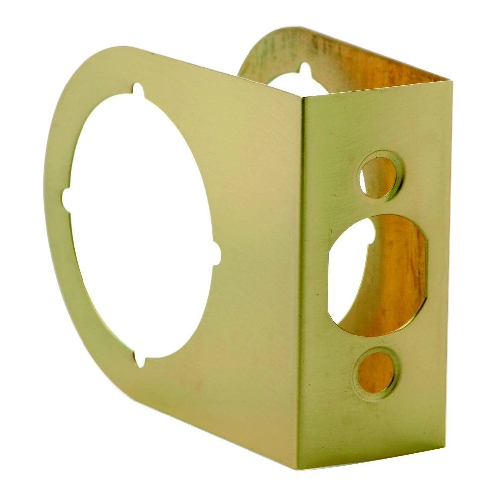 Brass Door Reinforcer, 3 x 1-3/8 In. Thick