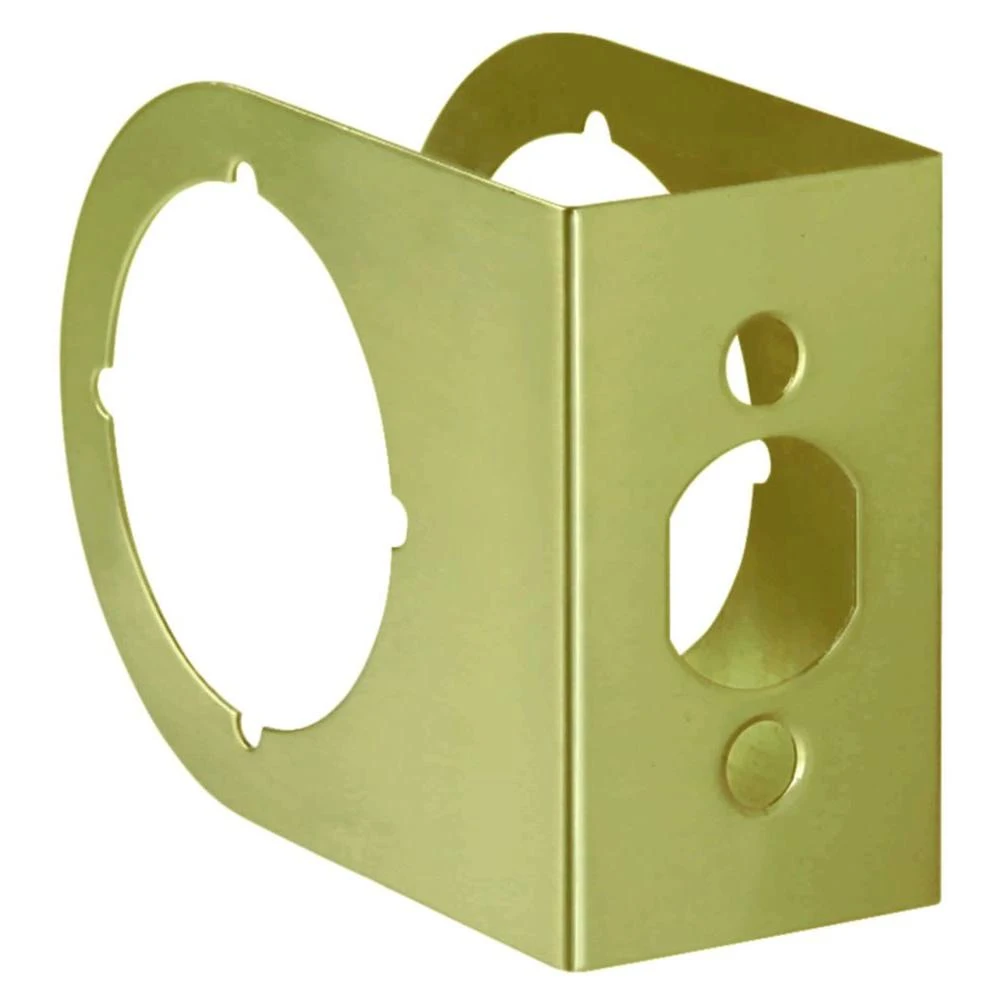 Brass Door Reinforcer, 3 x 1-3/4 In. Thick