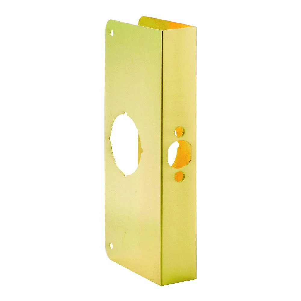 Brass Door Reinforcer, 9 x 1-3/8 In. Thick