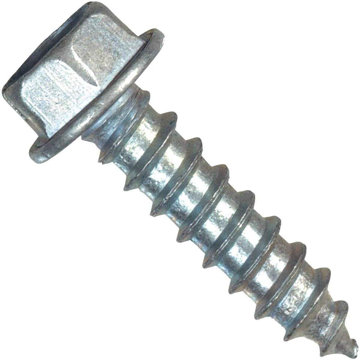 Sheet Metal Screws, Slotted, Hex Washer Head, Zinc, #12 x 1-1/2-In., 100-Pk.