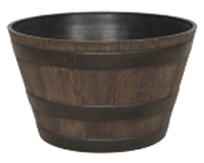 Whiskey Barrel Planter, Resin, 20.5 In. Diam.