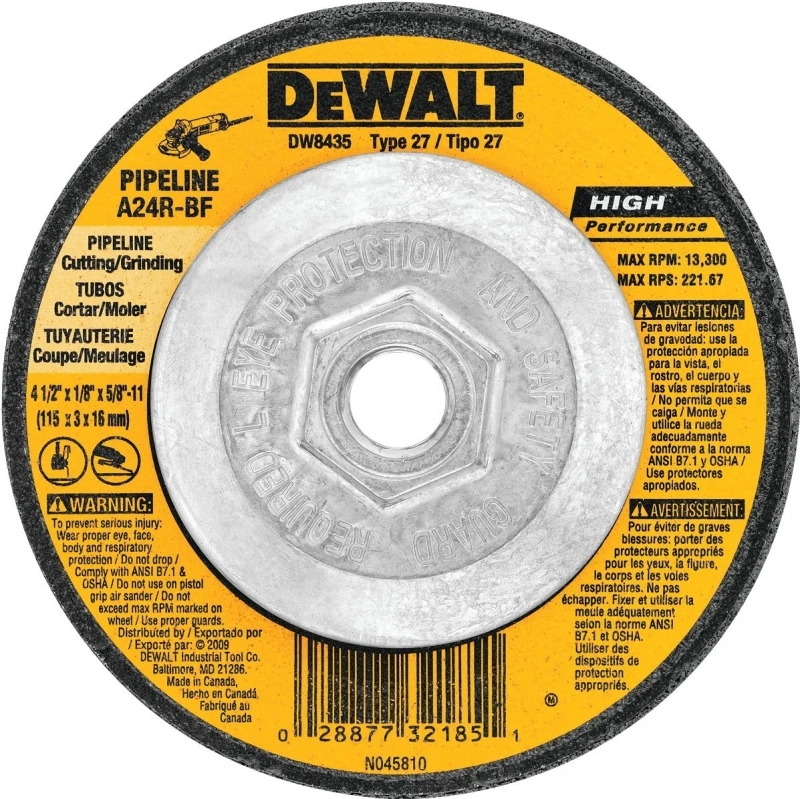 Grinding Wheel, 4-1/2 x 1/8 x 5/8 In.
