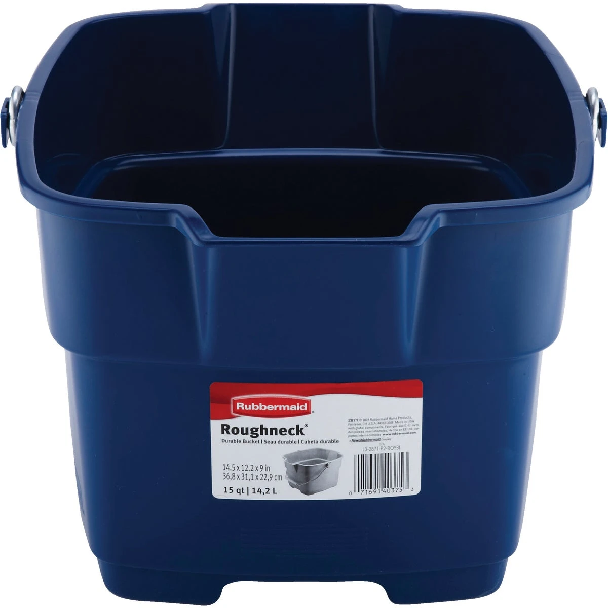 Roughneck Bucket, Royal Blue, Square, 15 Qt.