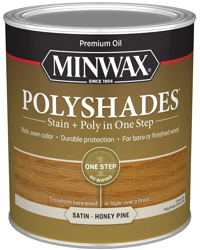Polyshades Wood Stain, Honey Pine Satin, Qt.