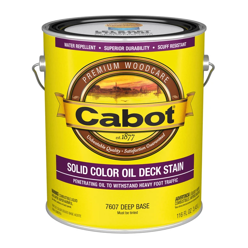 Oil Deck Stain, Solid Tintable Deep Base, Gallon