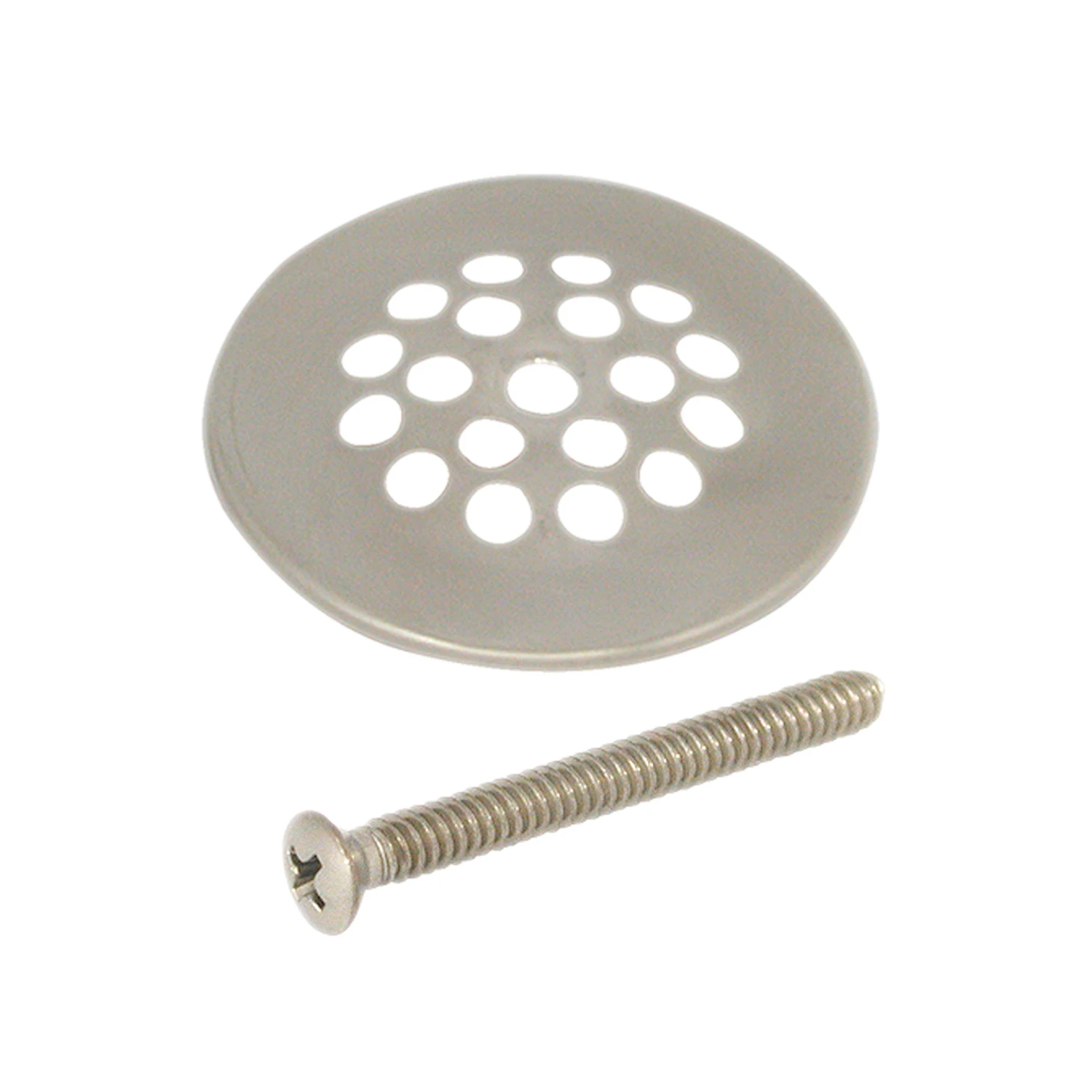 Tub & Shower Drain Strainer, Brushed Nickel, 2-11/16 In.