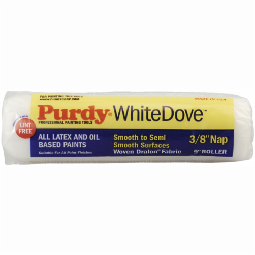 White Dove Paint Roller Cover, 9 x 3/8 In. Nap