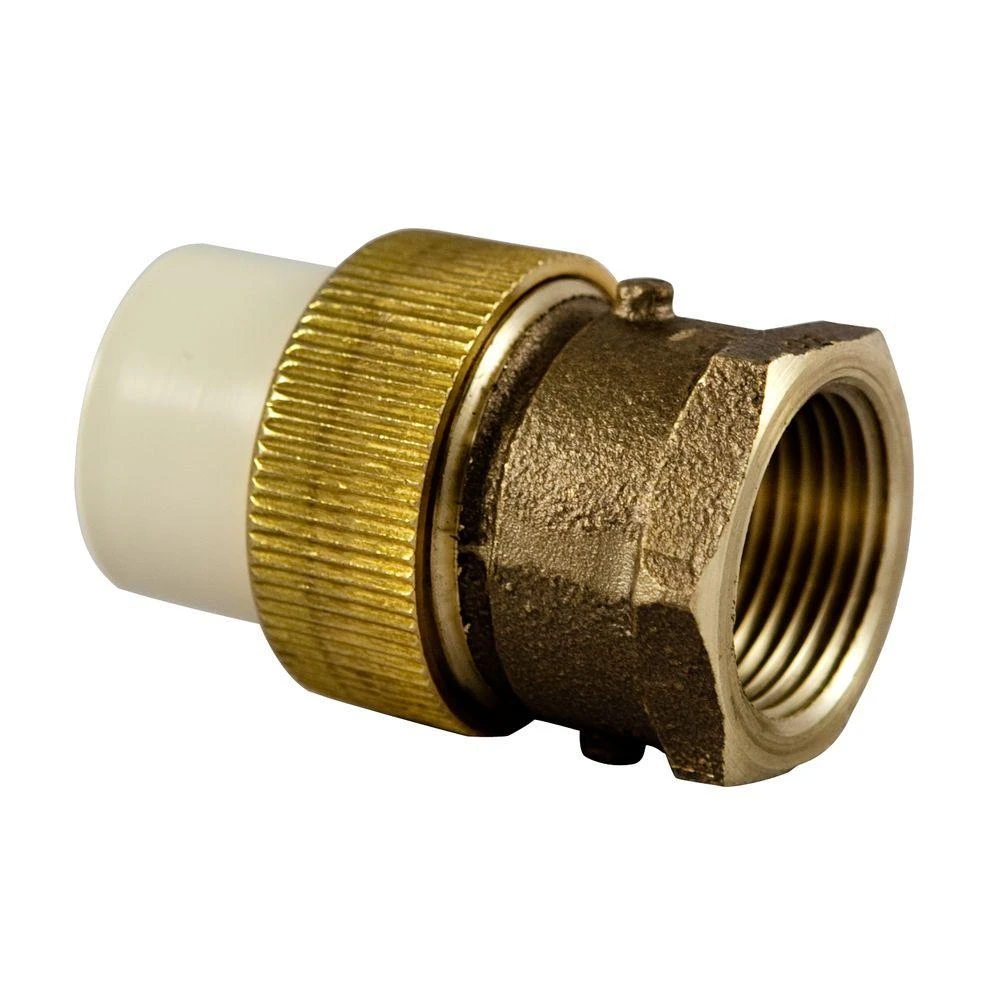 Transition Pipe Union, 1/2 CPVC Slip x Brass FIP