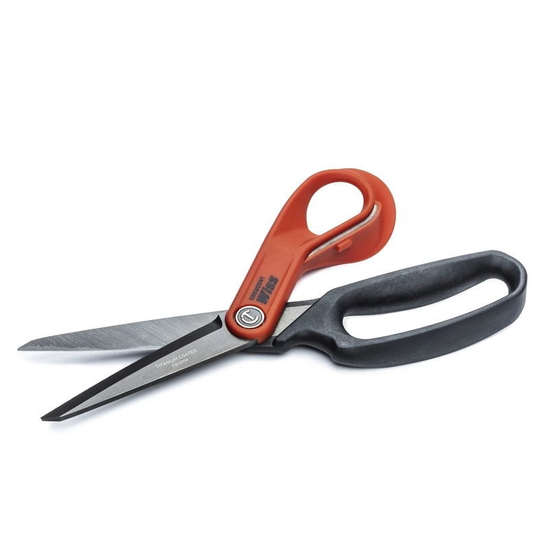 Wiss Tradesman Shears, Steel Blades, Heavy-Duty Titanium Coated, 10 In.