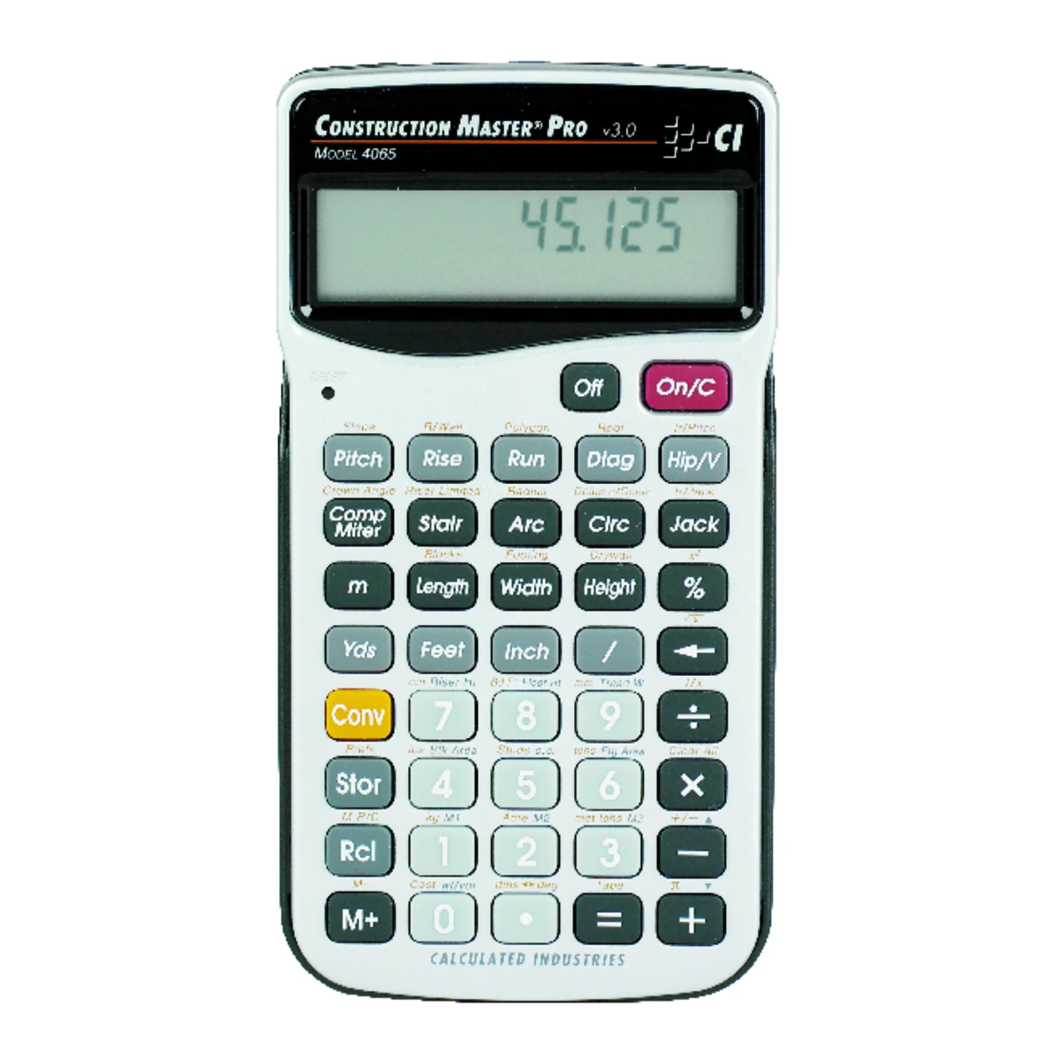 Master Pro Construction Calculator, With Case & Batteries