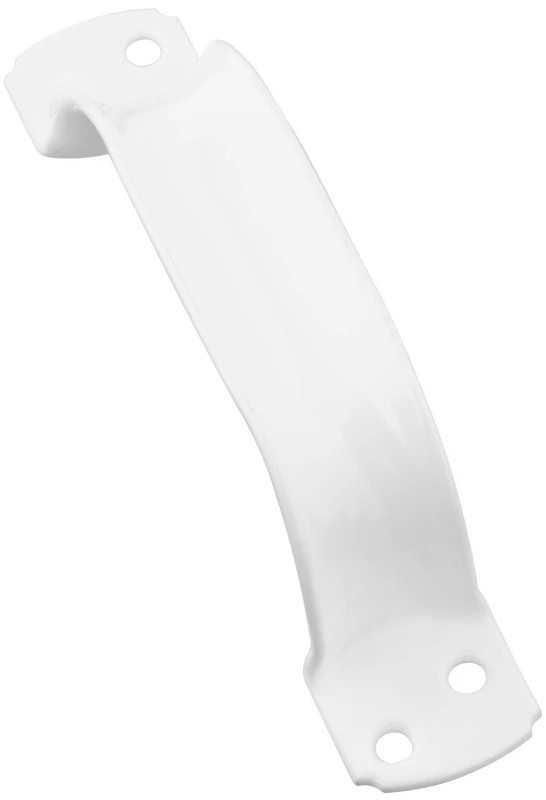 Extra-Heavy Door Pull, Vinyl-Coated, White, 6-3/4 In.