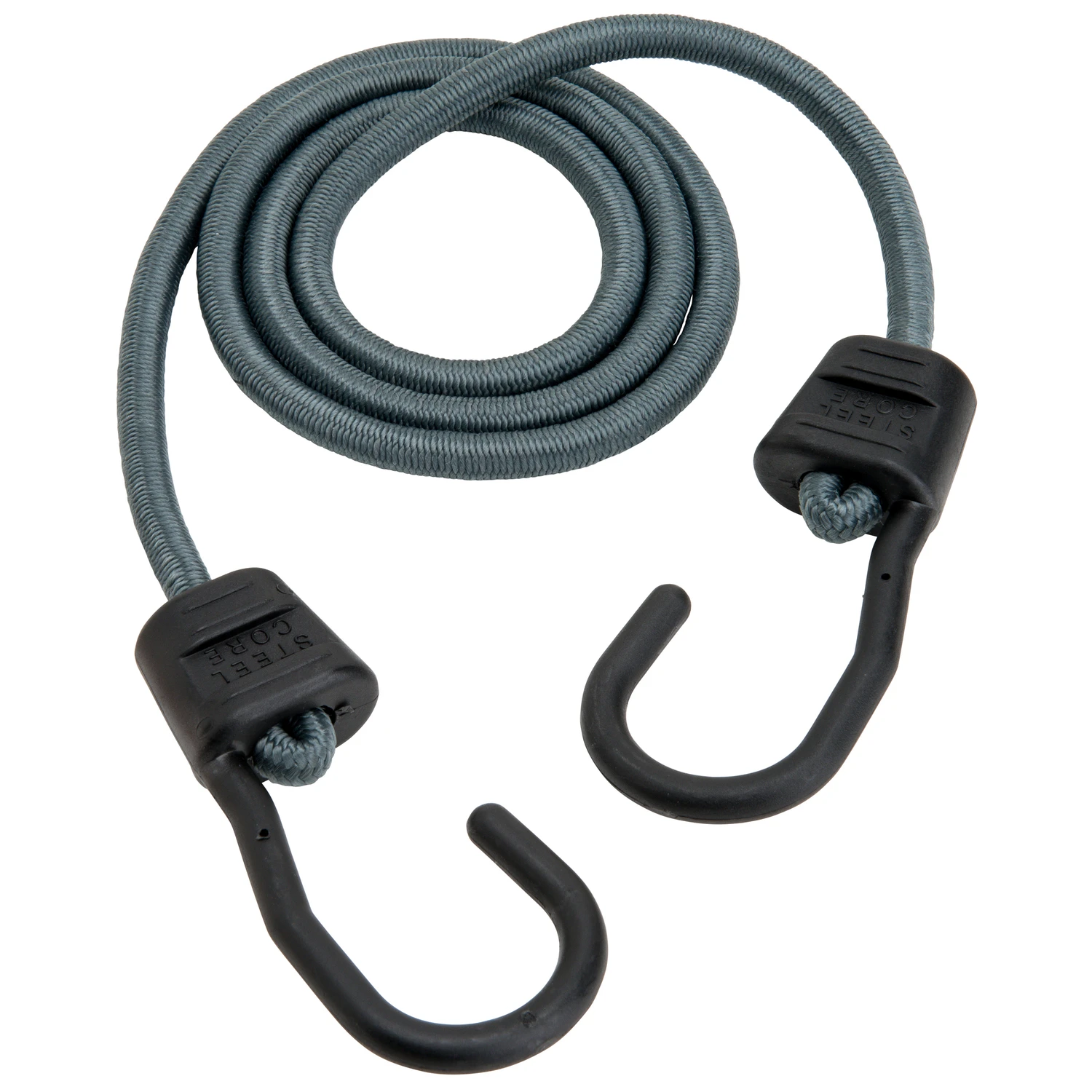 Ultra Bungee Cord, Gray Rubber, 48 In.