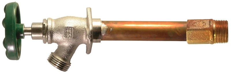 Frost Free Wall Hydrant, Lead-Free, 1/2 MPT x 1/2 In. Female Copper Pipe Inlet x 8 In.