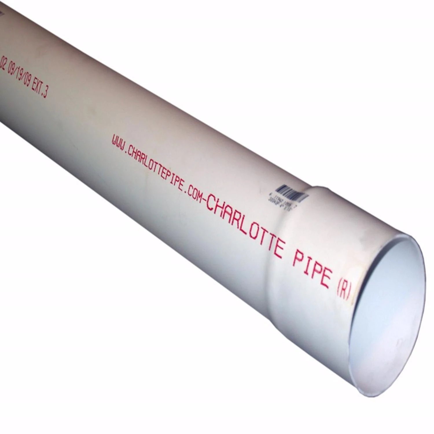 PVC Sewer & Drain Pipe, Solid Wall, 4 In. x 10 Ft.