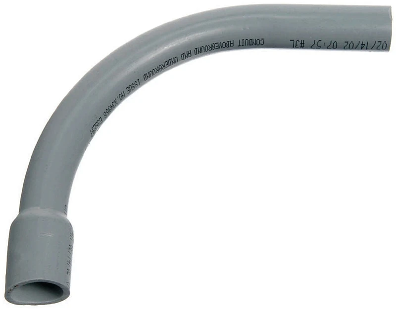 Conduit Fitting, PVC Belled End Elbow, 90 Degree, 2-1/2-In.