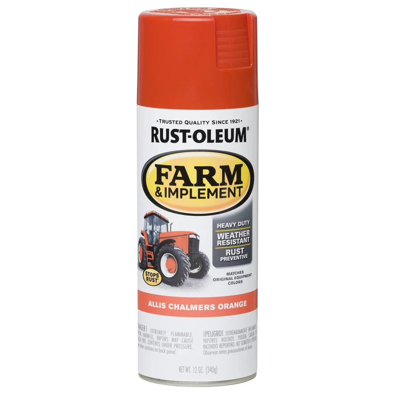 Stops Rust Farm & Equipment Spray Paint, Allis Chalmers Orange, 12-oz.