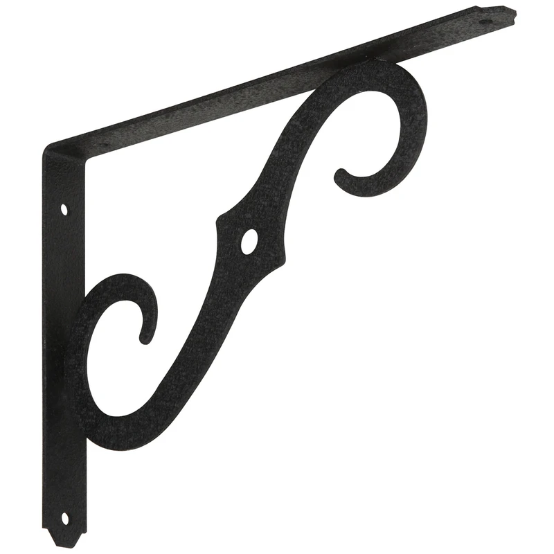 10 x 7 In. Antique Black Shelf Bracket