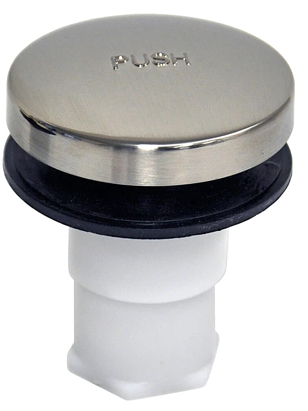 Touch-Toe Bathtub Drain Stopper, Brushed Nickel