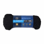 Para Cord 550 Nylon Rope, Black, 5/32 In. x 100 Ft.