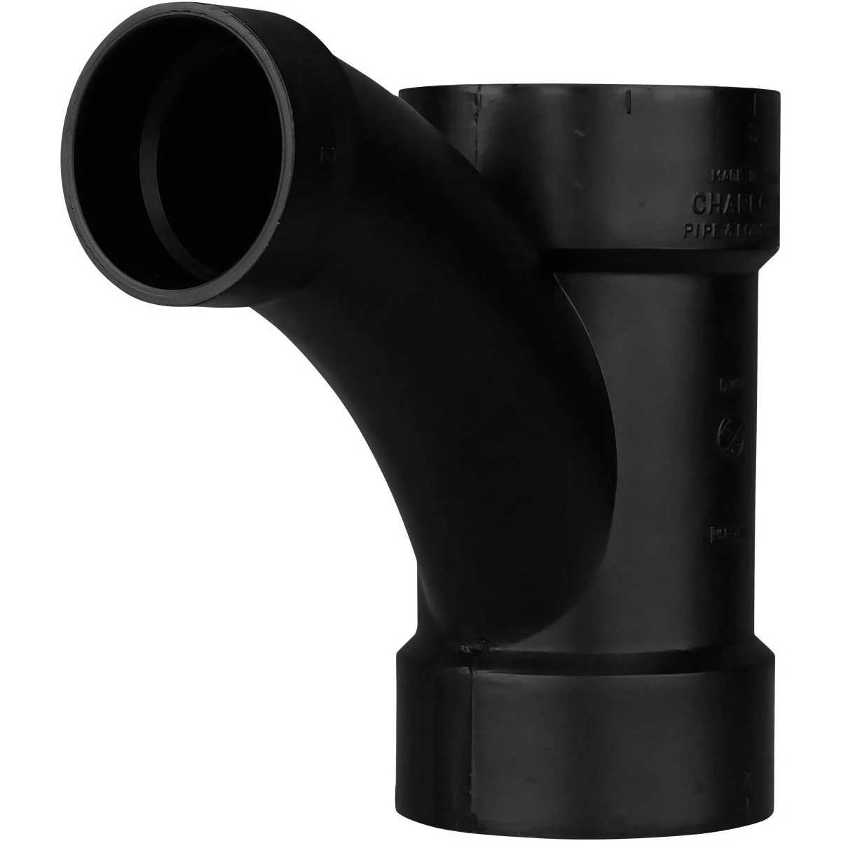 ABS/DWV Long Turn Tee Wye, 3 x 3 x 2 In.