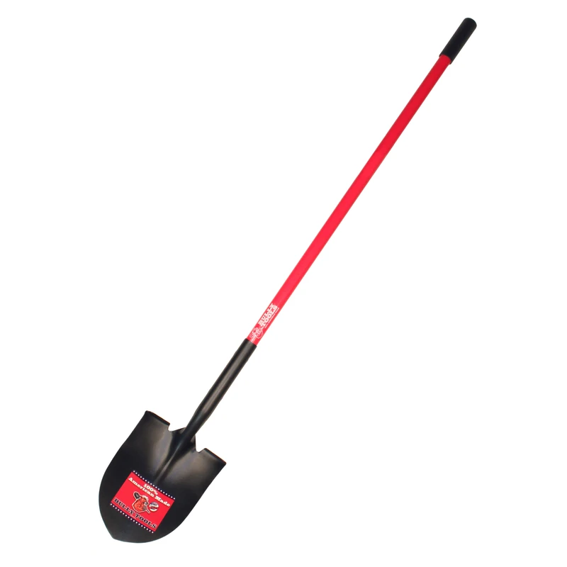 Round-Point Shovel, Fiberglass Cushion-Grip Handle