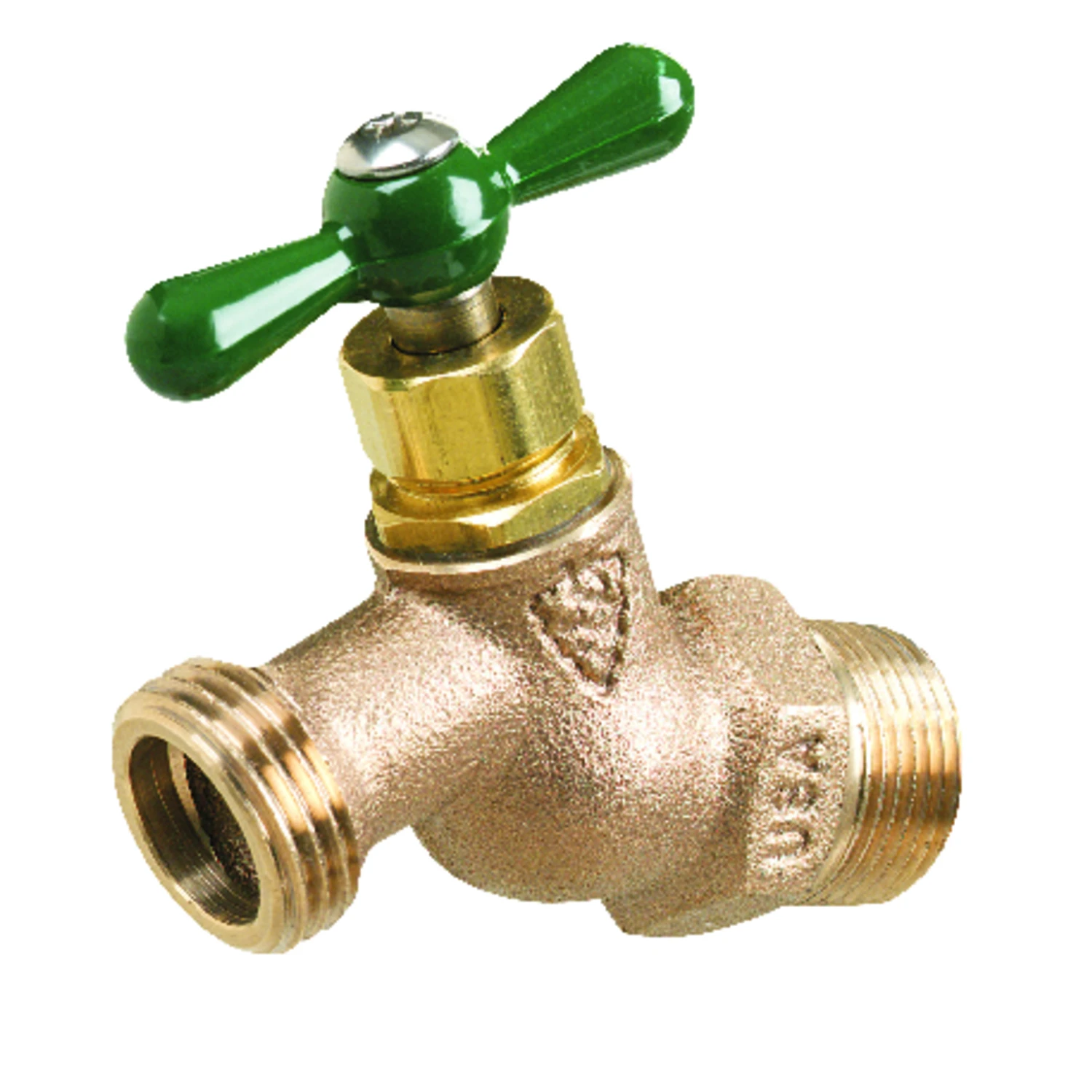 No-Kink Straight Hose Bibb, Lead-Free, 3/4 MPT x 3/4 In. Hose Thread