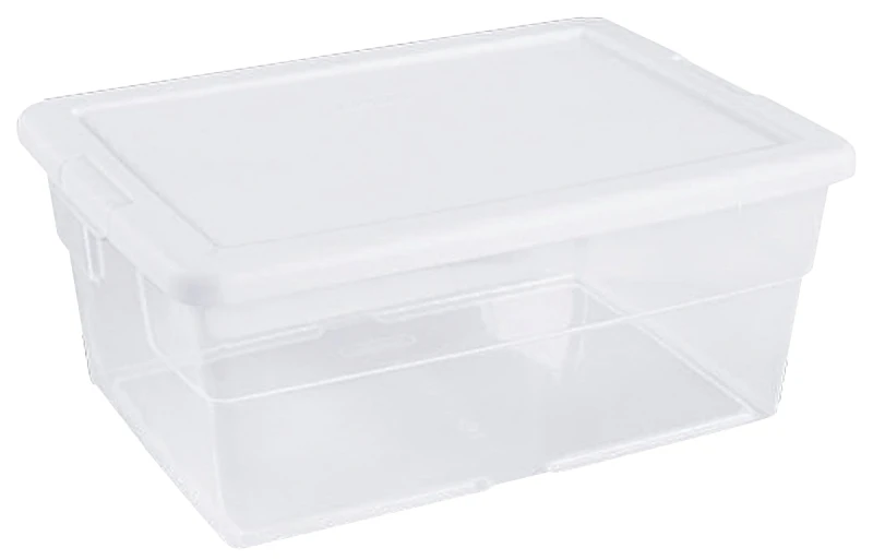 Storage Box, See-Through, 16-Qt.