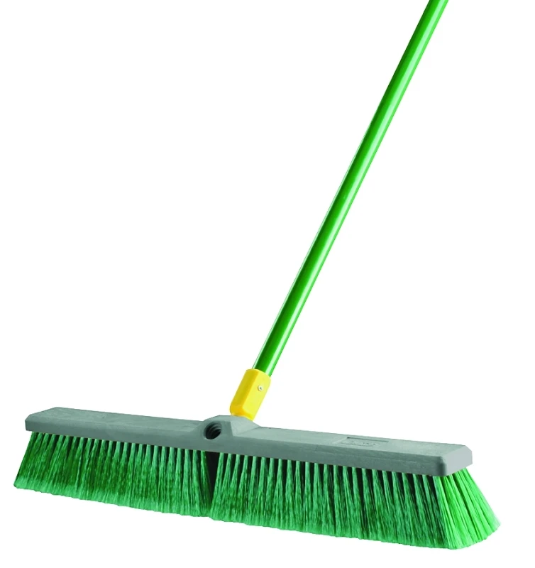 Bulldozer Push Broom, Indoor/Outdoor, Polypropylene Fibers, 24 In.