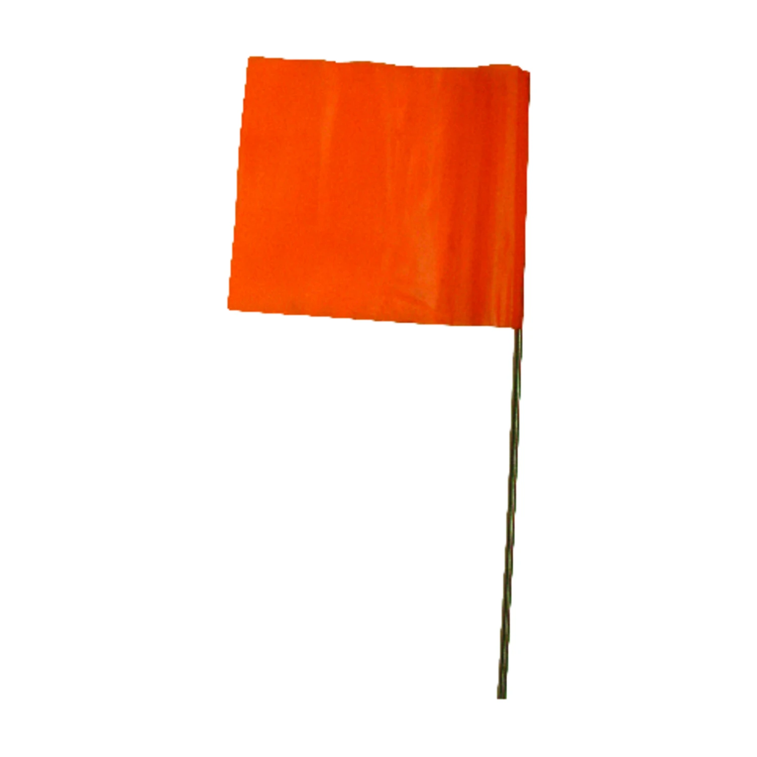 Marking Stake Flags, Fluorescent Orange, 2.5 x 3.5 In. Flag, 15 In. Stake, 10-Pk.