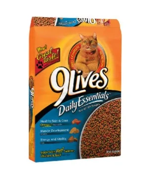 Daily Essentials Dry Cat Food, Salmon, Chicken & Beef, 3.15 Lb Bag