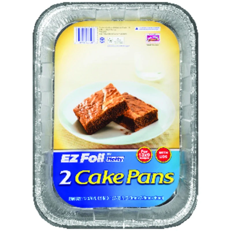 EZ Foil Bake Pan Set, Covered, 13 x 9 x 2-In., 2-Pk.