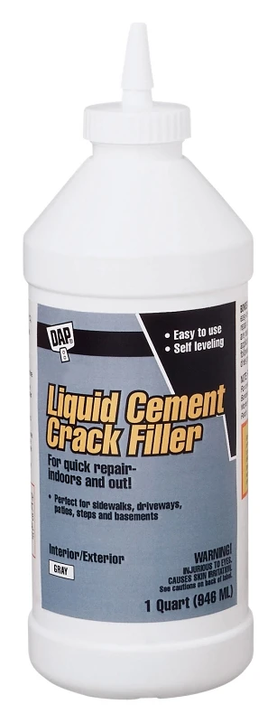 Liquid Cement Crack Filler, Gray, 1-Qt.