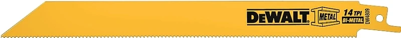 Reciprocating Saw Blade, Bi-Metal, 14 TPI, 8 In.