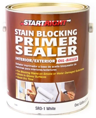 Stain Blocking Interior/Exterior Primer/Sealer, Oil Base, White, 1 Gallon