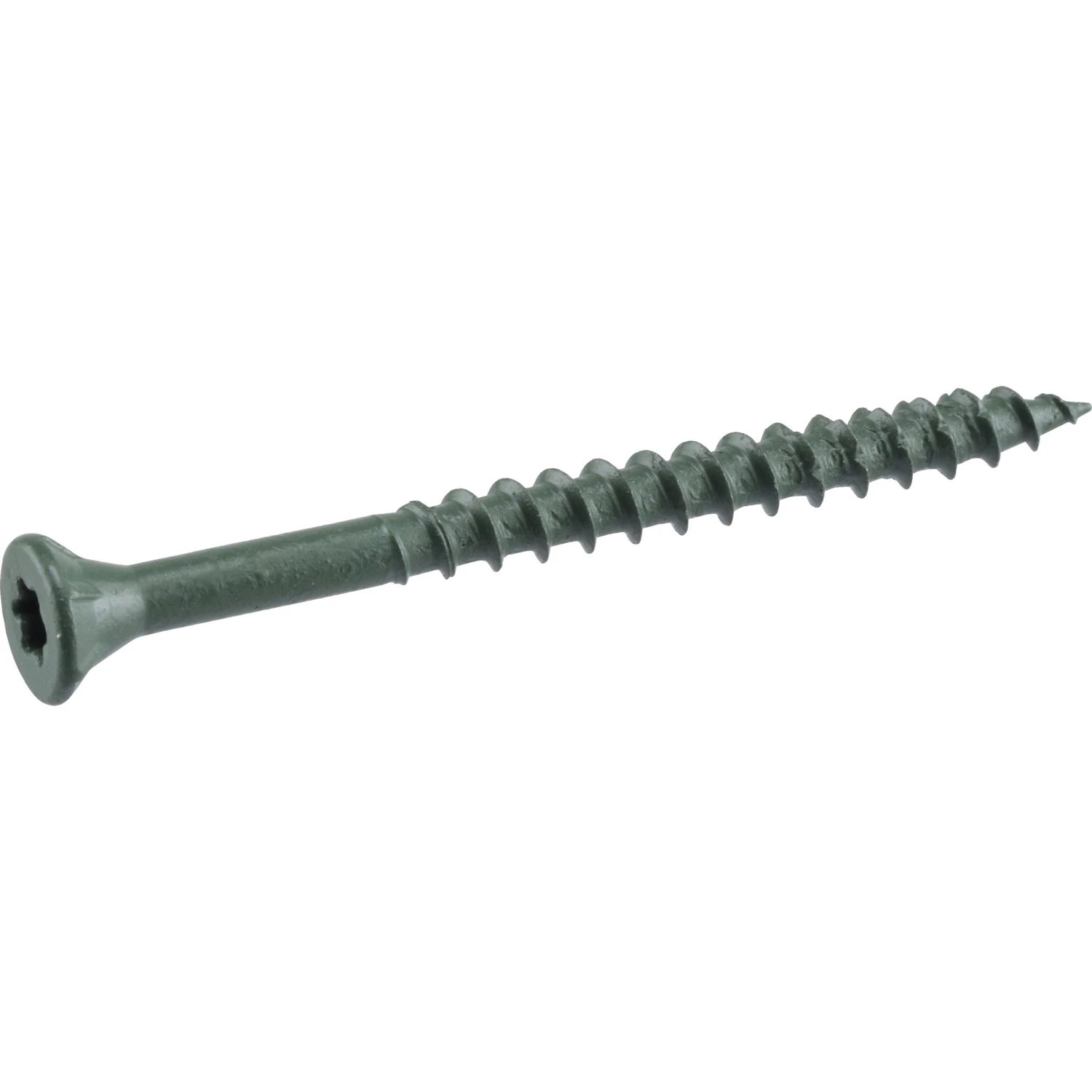 Deck Plus Exterior Ceramic Wood & Deck Screws, Green, #8 x 1.25-In., 1-Lb.