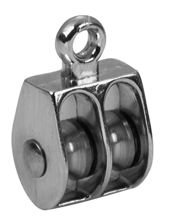 Rigid Eye Double Pulley, 3/4-In.