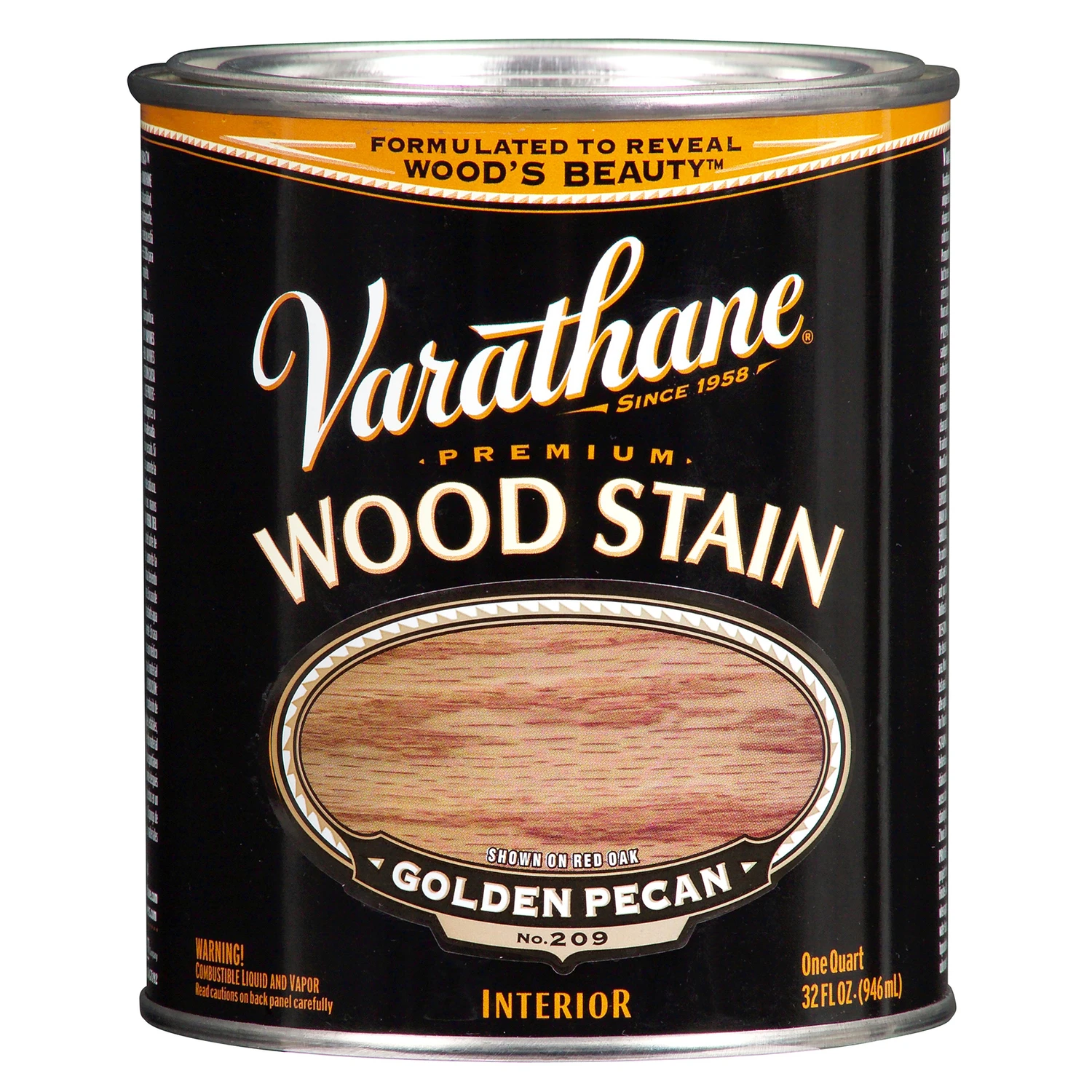Golden Pecan Premium Oil-Based Interior Wood Stain, Qt.