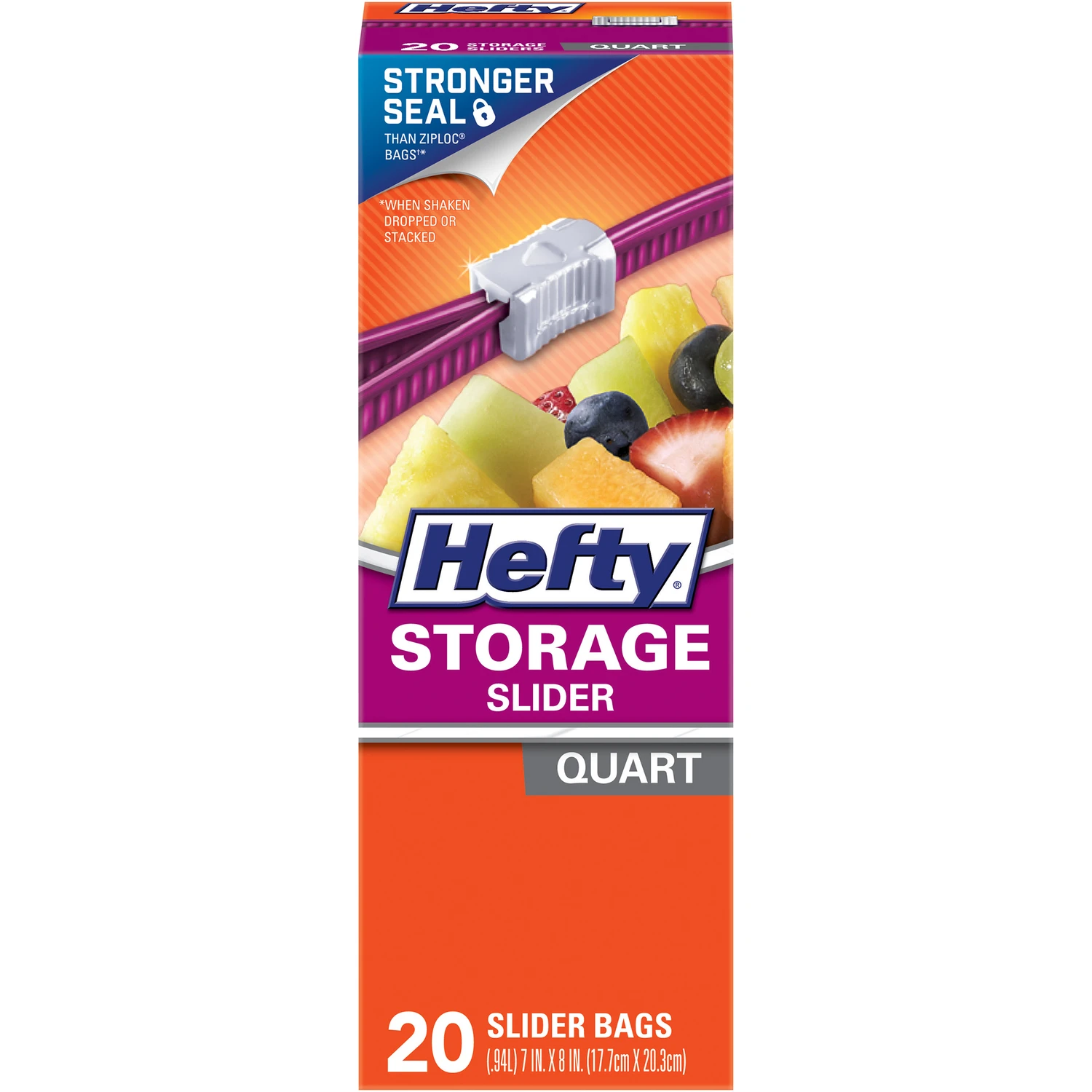 Slider Storage Bag, 1-Qt., 20-Ct.