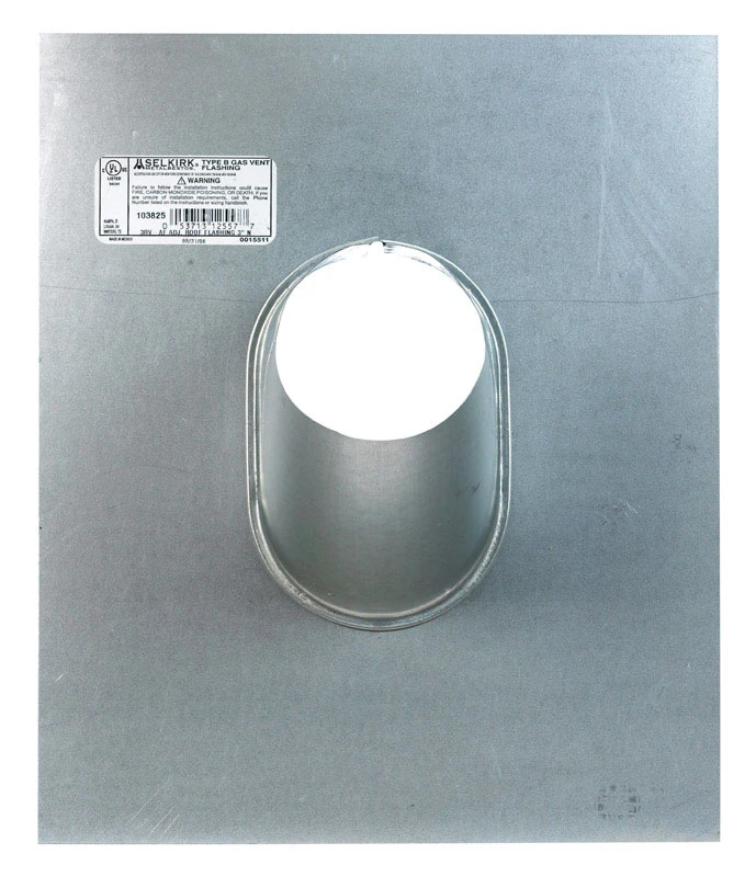 Gas Vent Adjustable Flashing, Type B, 6/12 Pitch, 3-In.