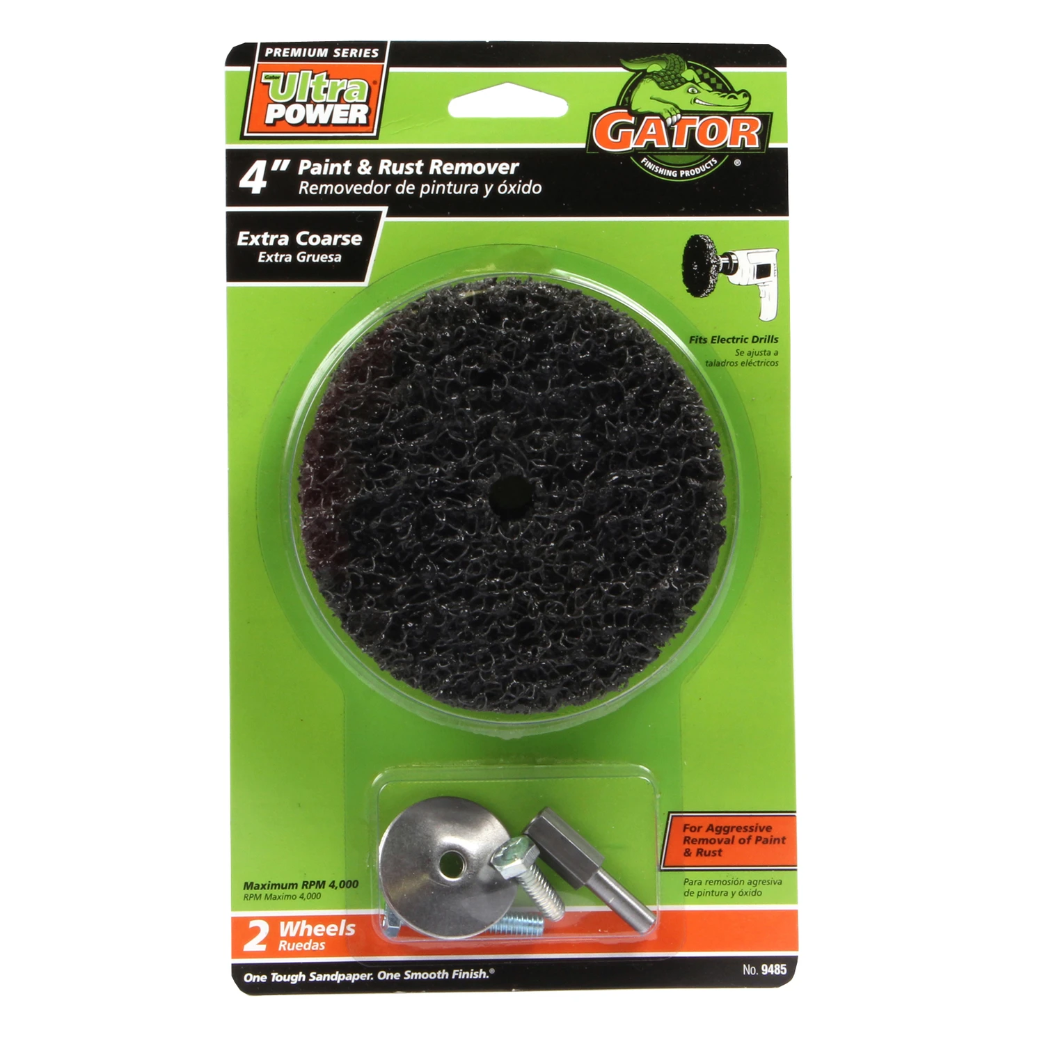 Paint & Rust Strip Kit, Silicon Carbide, 60-Grit, 4 In.