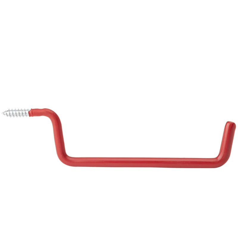Ladder Screw Hook, Red, 6 In.