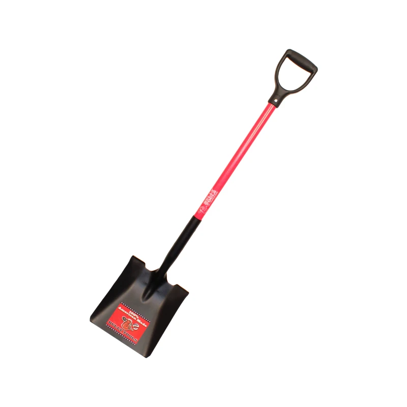 Square-Point Shovel, Fiberglass D-Grip Handle