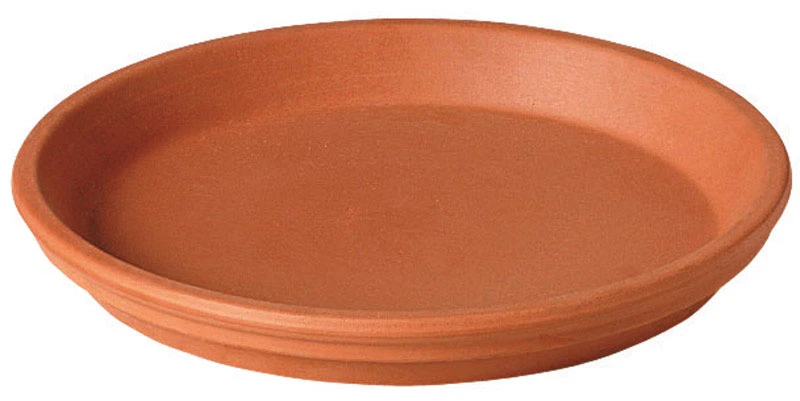 Natural Terra Cotta Clay Saucer, 11 In.